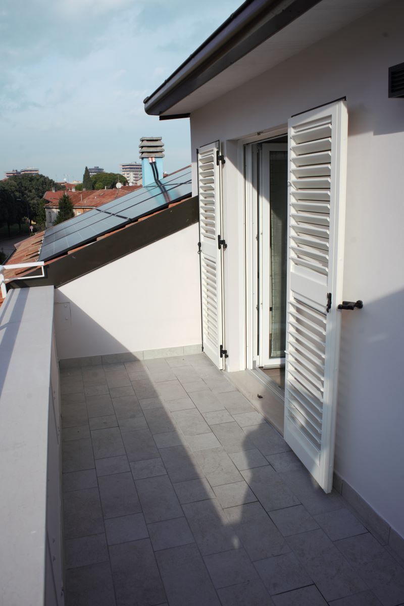 Terrazzo con vista sui tetti